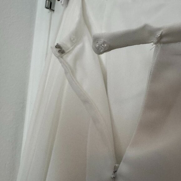 DB Studio White Wedding Skirt with Slit – Bridal Separate, Floor-Length, Size 14 - Picture 7 of 14